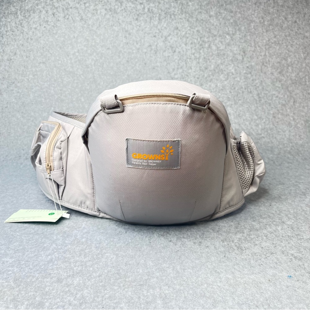 Grownsy Baby Seat Hip Carrier - Light Gray Ergonomic New With Tags